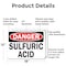 Signmission Sulfuric Acid Danger Sign, Aluminum, 18in W x 12in L, 2PK OS-2PACK-DS-A-1218-L-19474 - alternate 5